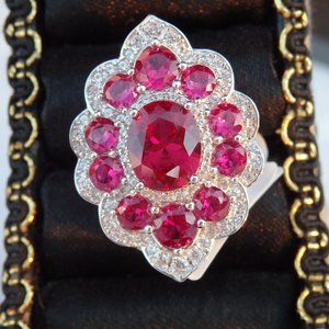 Pink marquis Statement ring